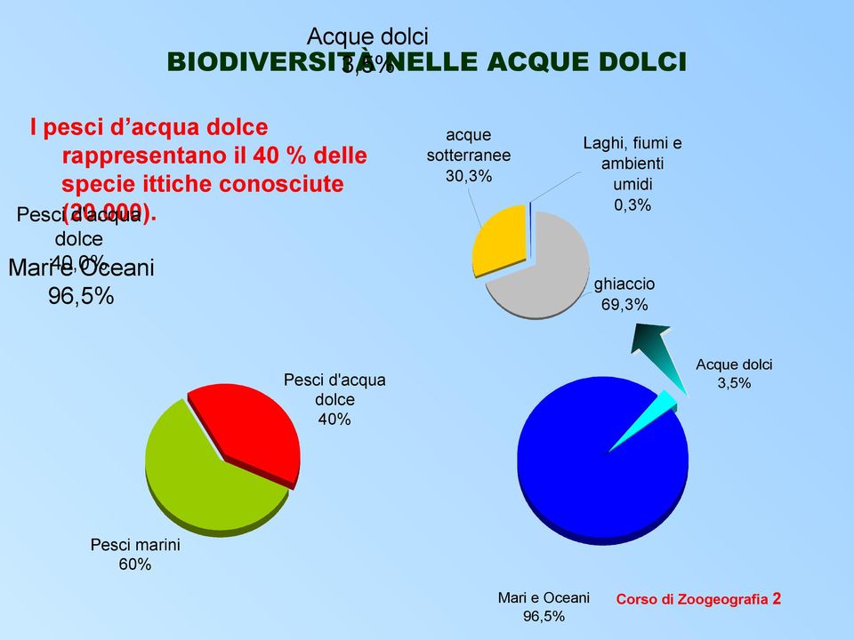 d'acqua acque sotterranee 30,3% Laghi, fiumi e ambienti umidi 0,3% dolce Mari40,0% e