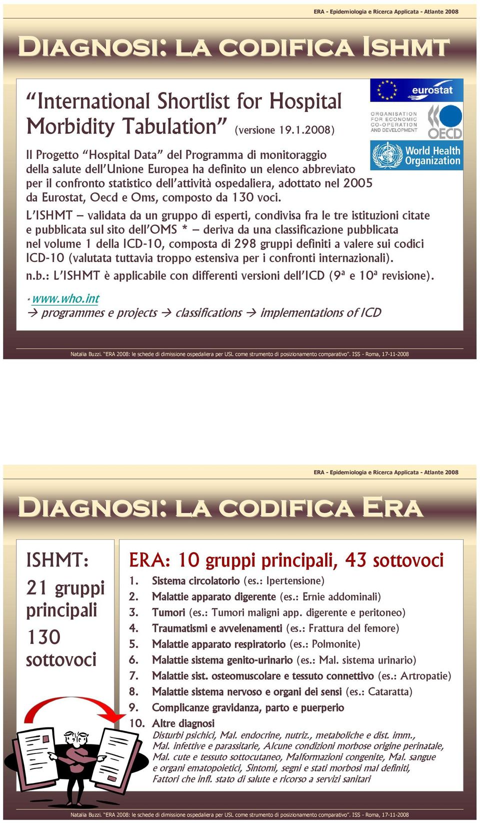 2005 da Eurostat, Oecd e Oms, composto da 130 voci.