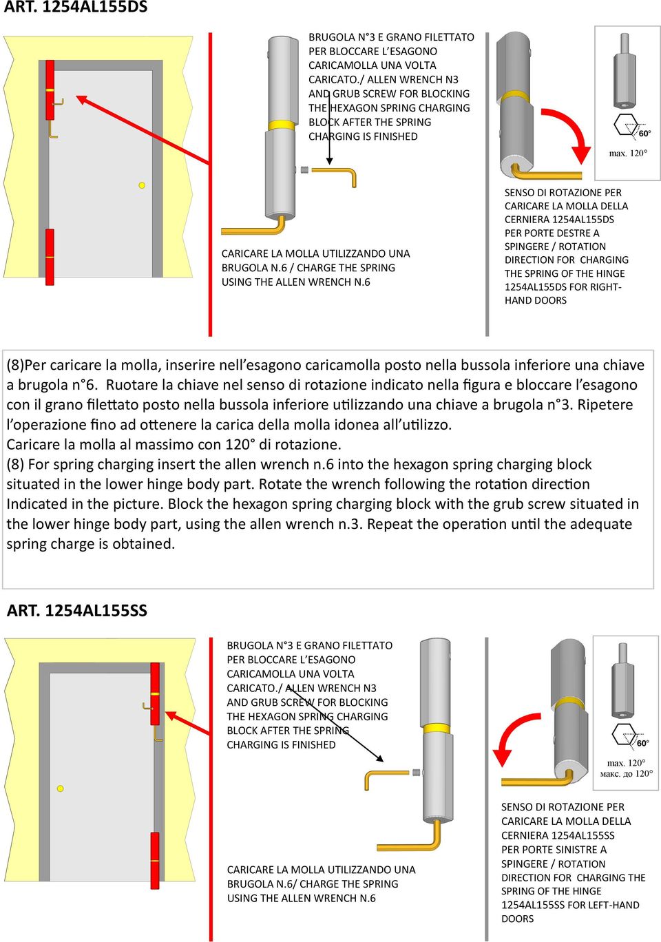 6 / CHARGE THE SPRING USING THE ALLEN WRENCH N.