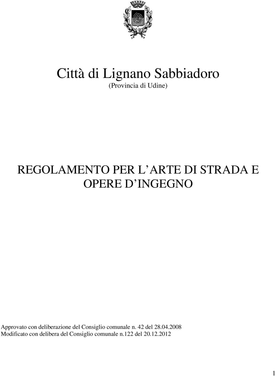 deliberazione del Consiglio comunale n. 42 del 28.04.