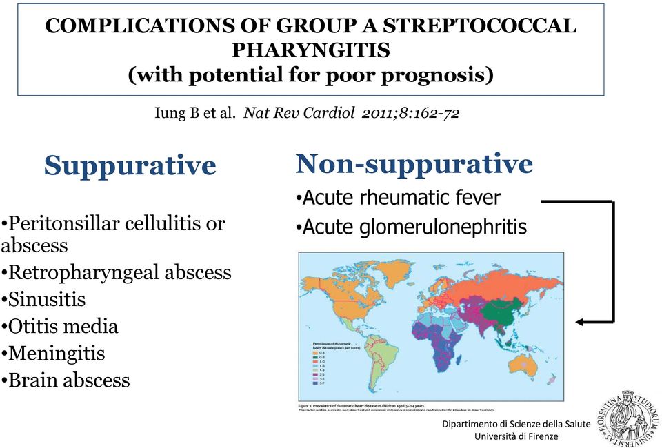 Nat Rev Cardiol 2011;8:162-72 Suppurative Peritonsillar cellulitis or abscess