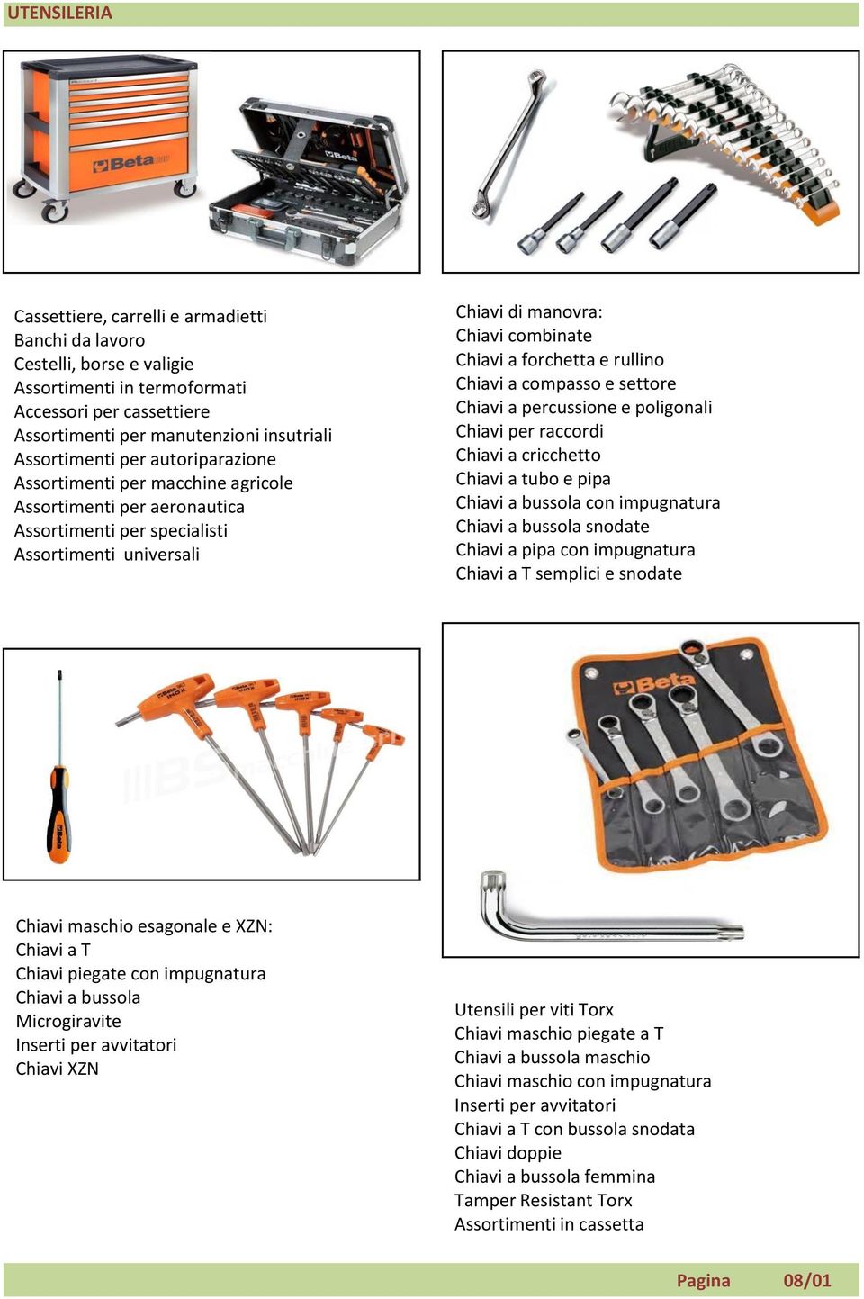 percussione e poligonali per raccordi a cricchetto a tubo e pipa a bussola con impugnatura a bussola snodate a pipa con impugnatura a T semplici e snodate Assortimen maschio esagonale e XZN: a T