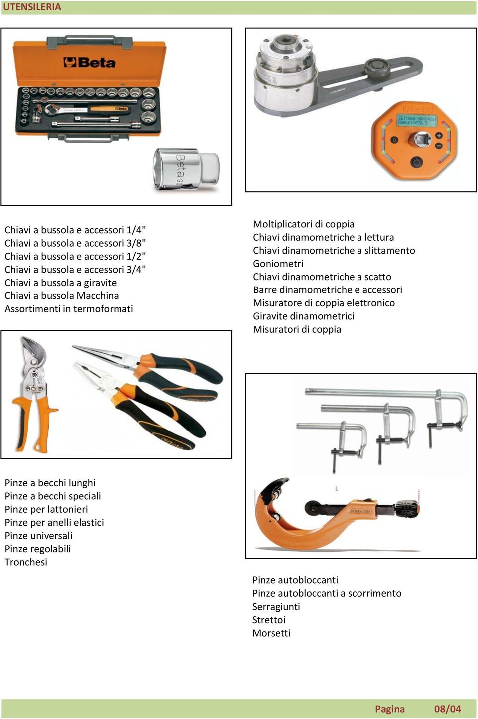 dinamometriche e accessori Misuratore di coppia elettronico Giravite dinamometrici Misuratori di coppia Pinze a becchi lunghi Pinze a becchi speciali Pinze