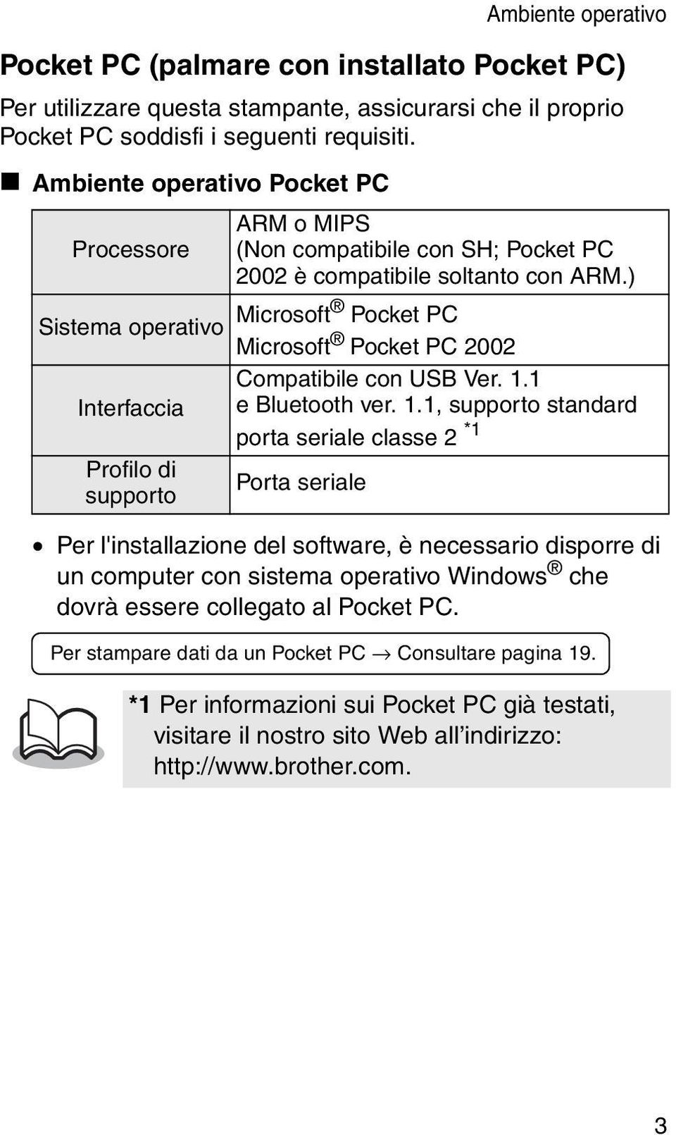 ) Sistema operativo Microsoft Pocket PC Microsoft Pocket PC 2002 Compatibile con USB Ver. 1.