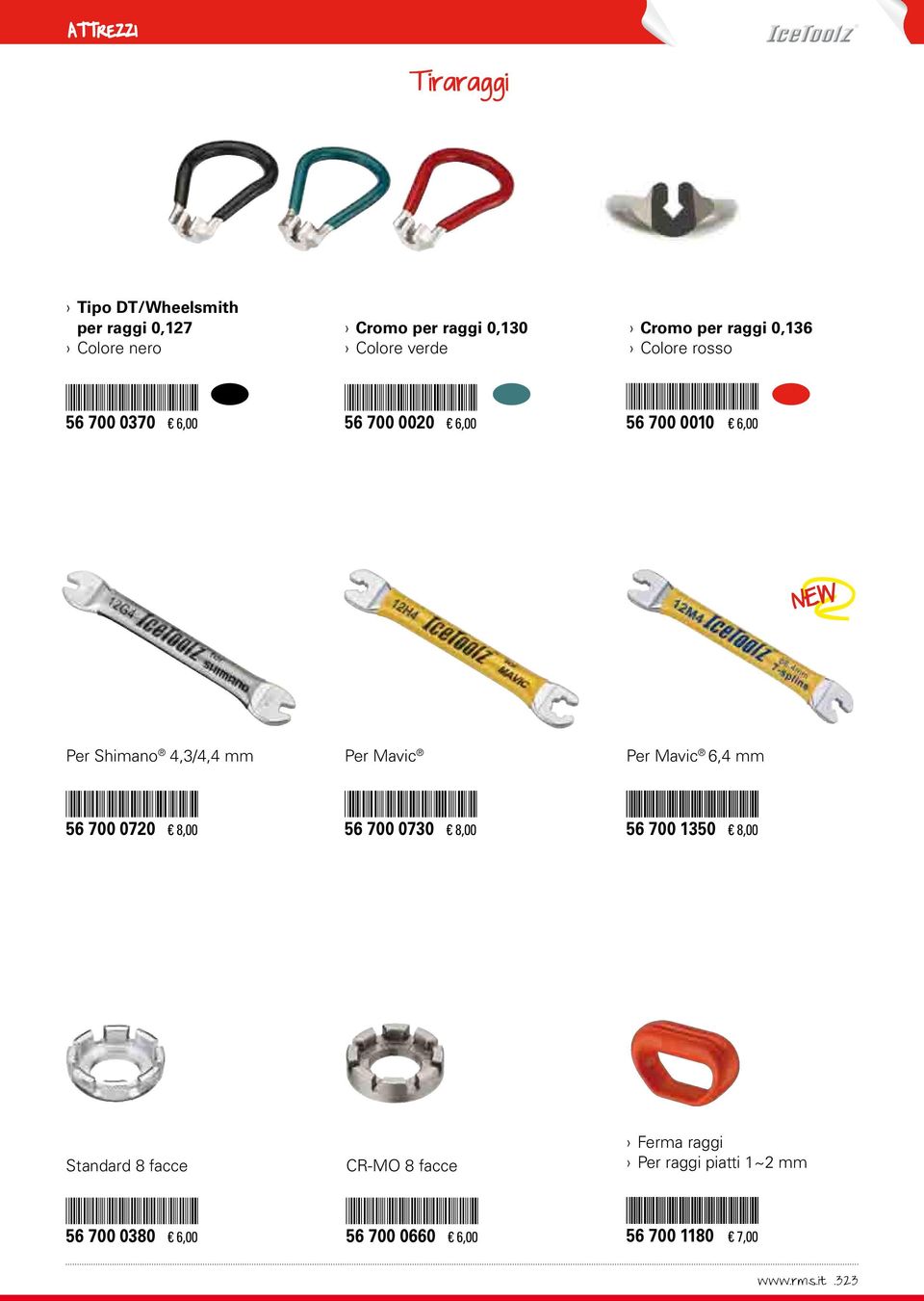 mm Per Mavic Per Mavic 6,4 mm 56 700 0720 8,00 56 700 0730 8,00 56 700 1350 8,00 Standard 8 facce CR-MO 8