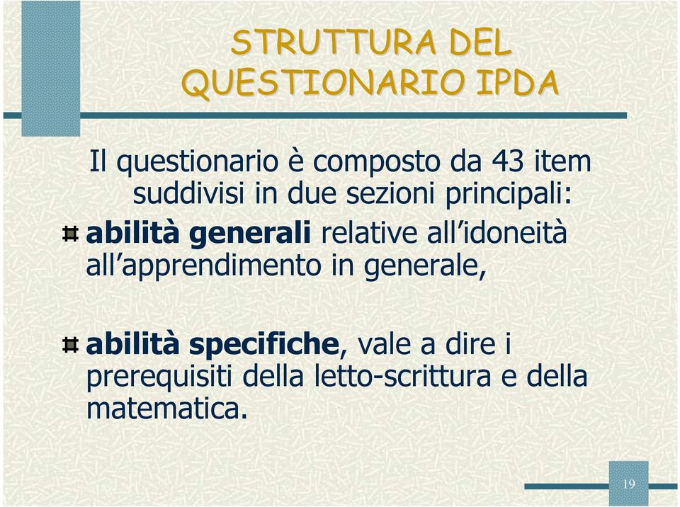 relative all idoneità all apprendimento in generale, abilità