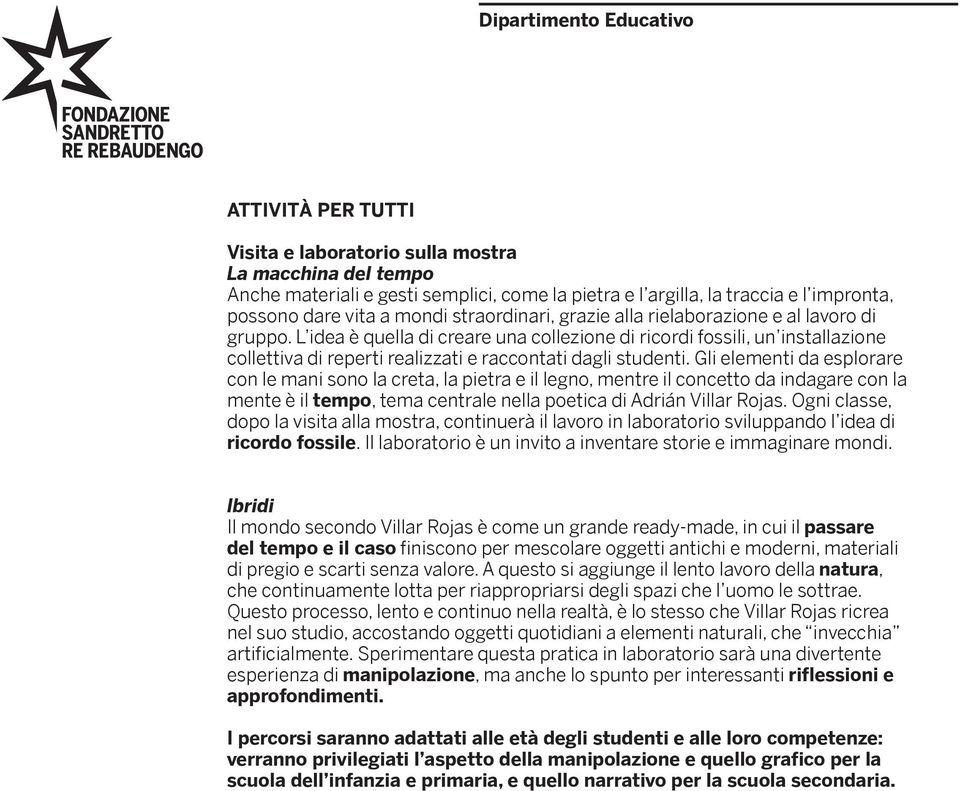 L idea è quella di creare una collezione di ricordi fossili, un installazione collettiva di reperti realizzati e raccontati dagli studenti.