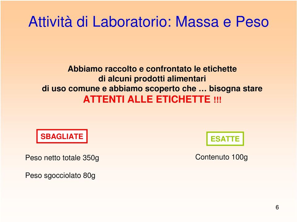 comune e abbiamo scoperto che bisogna stare ATTENTI ALLE ETICHETTE!