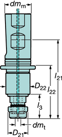 SISTMI DI ATTRZZAMNTO Mandrino per maschiatura Mandrino di maschiatura Synchrolex R per operazioni di maschiatura sincronizzata Weldon/Whistle Notch 393.2062 / 393.