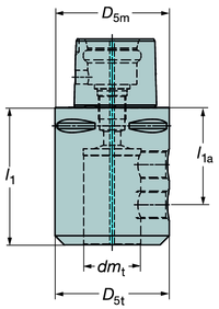 Coromant Capto - Adattatori per utensili rotanti Adattatore di combinazione per attacco Weldon e attacco punta (ISO 9766) SISTMI DI ATTRZZAMNTO 391.23 / A391.