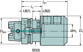 SISTMI DI ATTRZZAMNTO Attacchi per Whistle Notch Stelo secondo DIN 6535-H Versione corta per punte di metallo duro Portautensili integrali HSK Lunghezza di presetting regolabile 392.