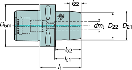 Hydro-rip HD Mandrino di elevata precisione Hydro-rip - Utensili Coromant Capto SISTMI DI ATTRZZAMNTO Coromant Capto 391.CD Accessori Non forniti con l'utensile, da ordinare separatamente.