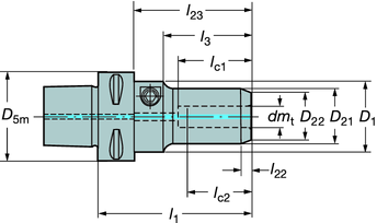 Hydrorip, versione "snella" Mandrino di elevata precisione Hydro-rip - Utensili Coromant Capto SISTMI DI ATTRZZAMNTO Versione "più snella" Coromant Capto 391.