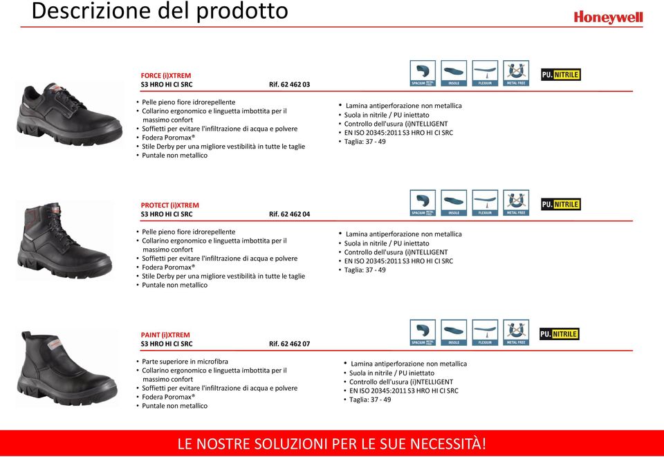 20345:2011 S3 HRO HI CI SRC PROTECT (i)xtrem S3 HRO HI CI SRC Rif.