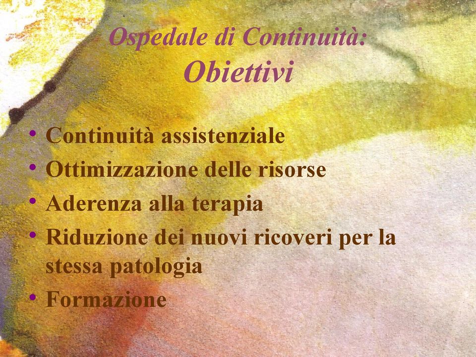 delle risorse Aderenza alla terapia