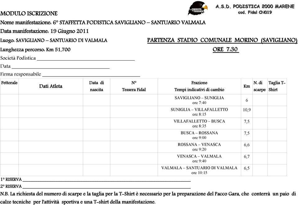 cambio SAVIGLIANO SUNIGLIA ore 7:40 SUNIGLIA VILLAFALLETTO ore 8:15 VILLAFALLETTO BUSCA ore 8:35 BUSCA ROSSANA ore 9:00 ROSSANA VENASCA ore 9:20 VENASCA VALMALA ore 9:40 VALMALA SANTUARIO DI VALMALA