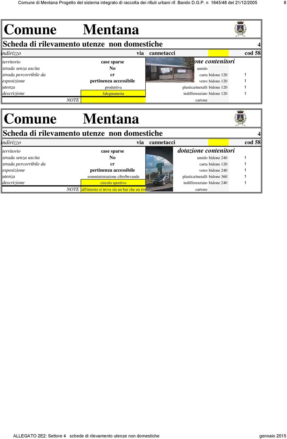 bidone 120 lit 1 indirizzo via cannetacci cod 58 territorio case sparse dotazione contenitori bidone 240 lit 1 strada percorribile da cr carta bidone 120 lit 1 esposizione pertinenza accessibile