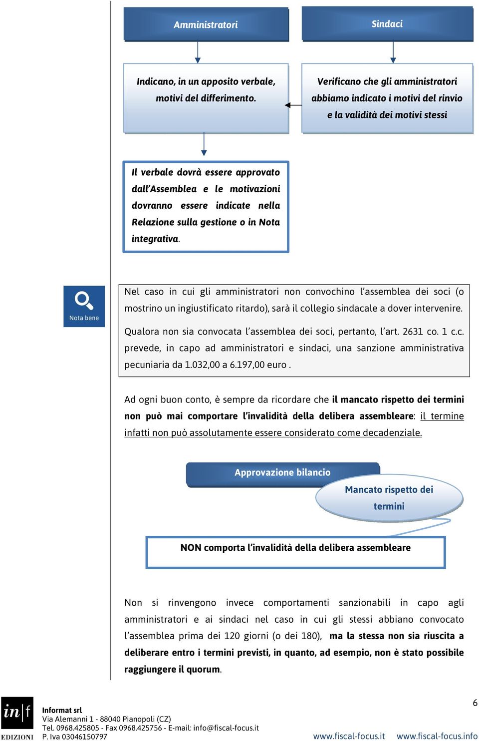 Relazione sulla gestione o in Nota integrativa.