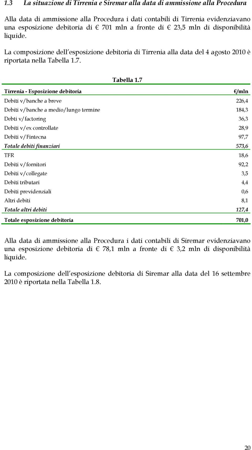 7. Tabella 1.