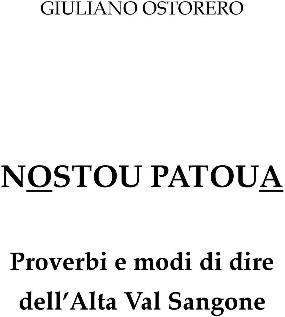 Proverbi e modi di