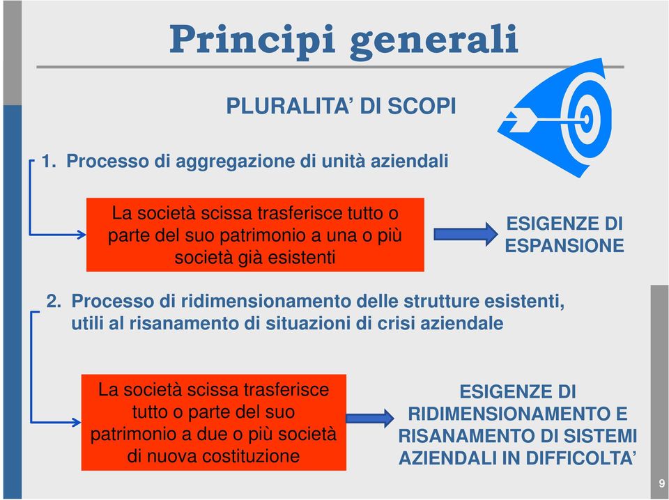 società già esistenti ESIGENZE DI ESPANSIONE 2.