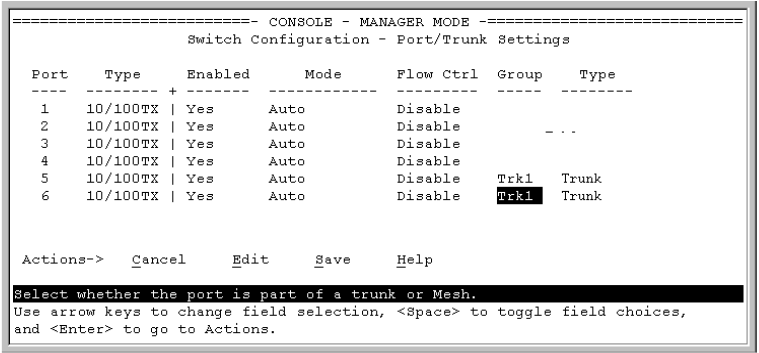 Link Aggregation Esempio di configurazione da switch HP