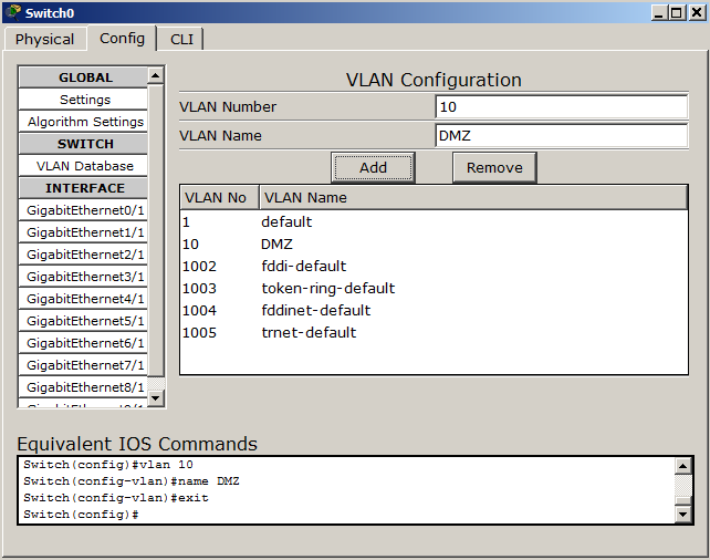 VLAN esempi di configurazione Aggiungiamo la VLAN per la rete