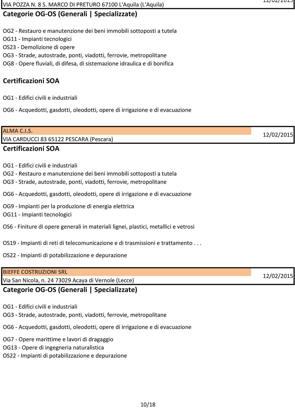 3 - Demolizione di opere ALMA C.I.S.