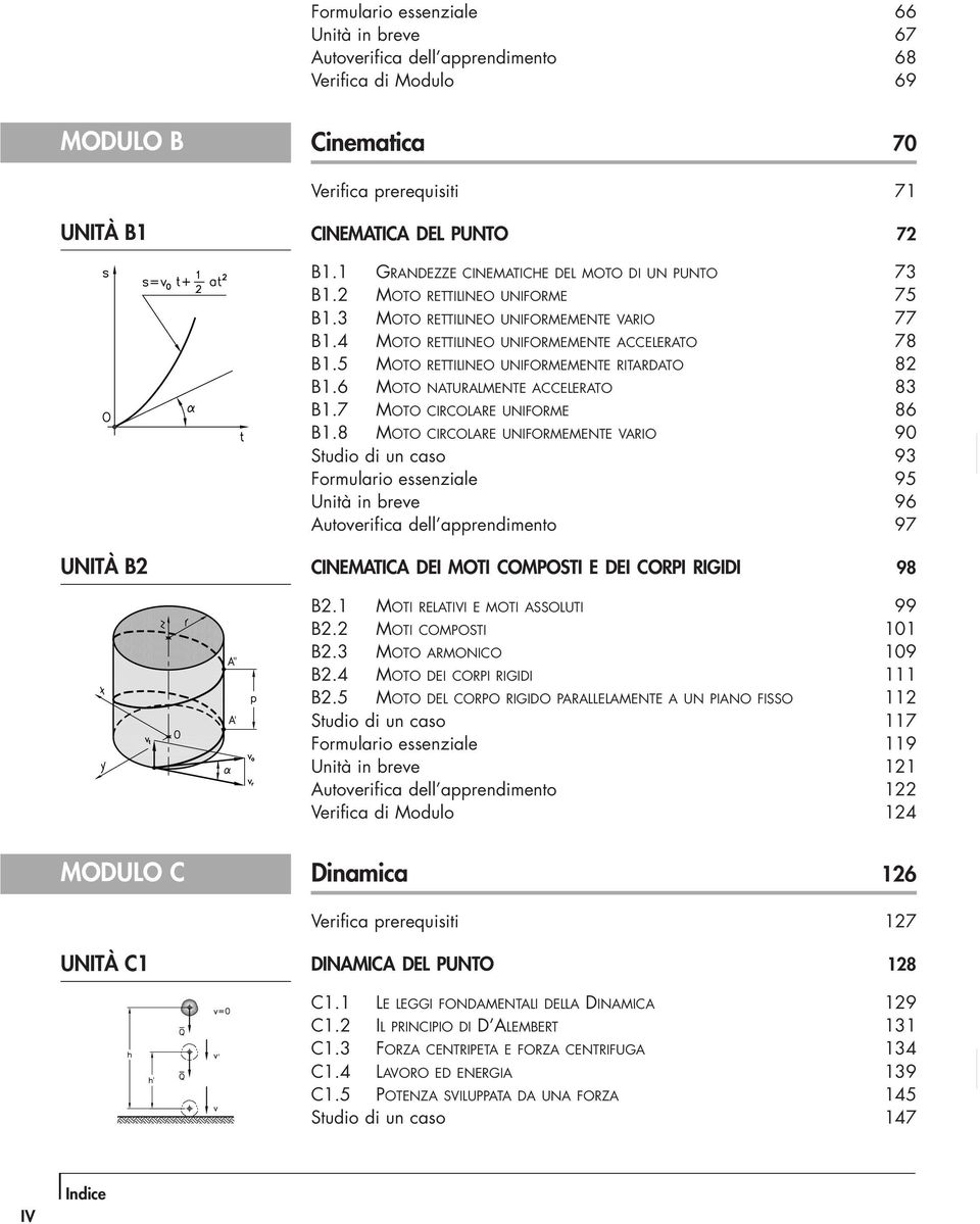 5 MOTO RETTILINEO UNIFORMEMENTE RITARDATO 82 B1.6 MOTO NATURALMENTE ACCELERATO 83 B1.7 MOTO CIRCOLARE UNIFORME 86 B1.