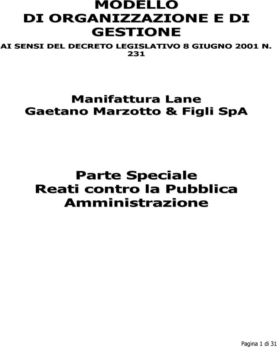 231 Manifattura Lane Gaetano Marzotto & Figli SpA