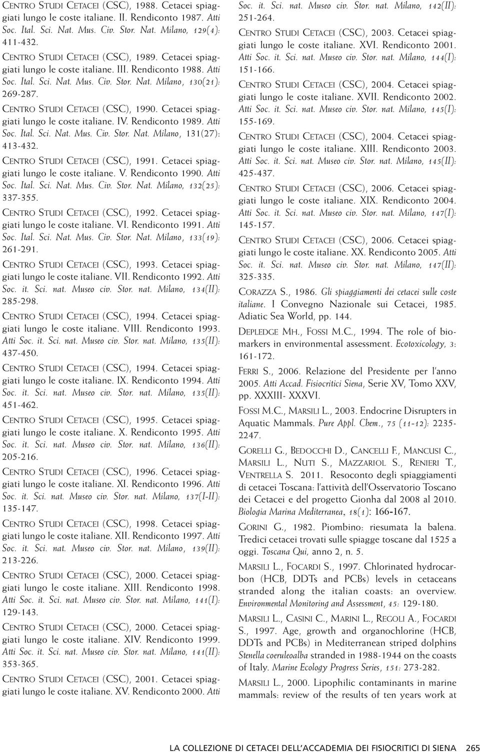 CENTRO STUDI CETACEI (CSC), 1990. Cetacei spiaggiati lungo le coste italiane. IV. Rendiconto 1989. Atti Soc. Ital. Sci. Nat. Mus. Civ. Stor. Nat. Milano, 131(27): 413-432.