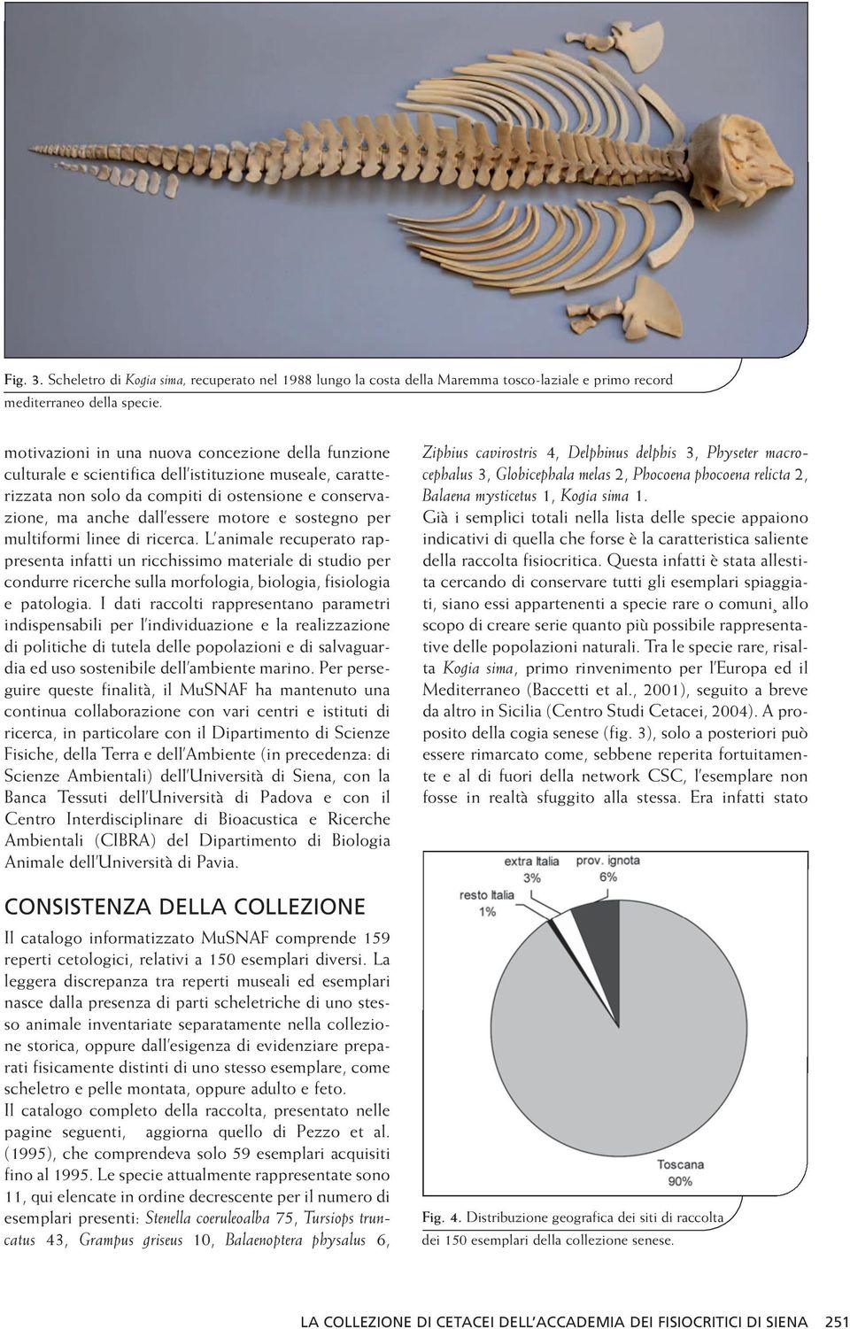 sostegno per multiformi linee di ricerca. L animale recuperato rappresenta infatti un ricchissimo materiale di studio per condurre ricerche sulla morfologia, biologia, fisiologia e patologia.