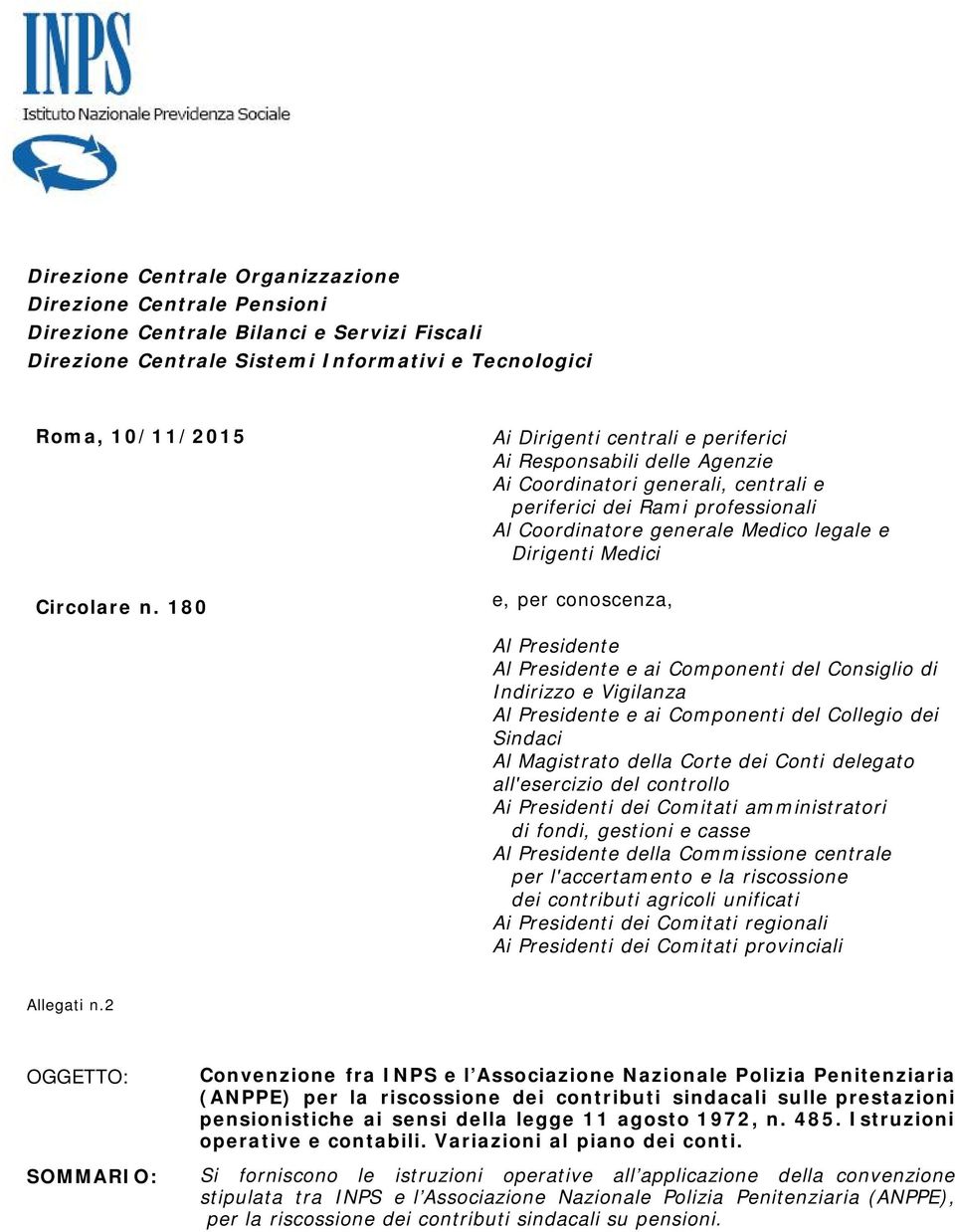 e, per conoscenza, Al Presidente Al Presidente e ai Componenti del Consiglio di Indirizzo e Vigilanza Al Presidente e ai Componenti del Collegio dei Sindaci Al Magistrato della Corte dei Conti