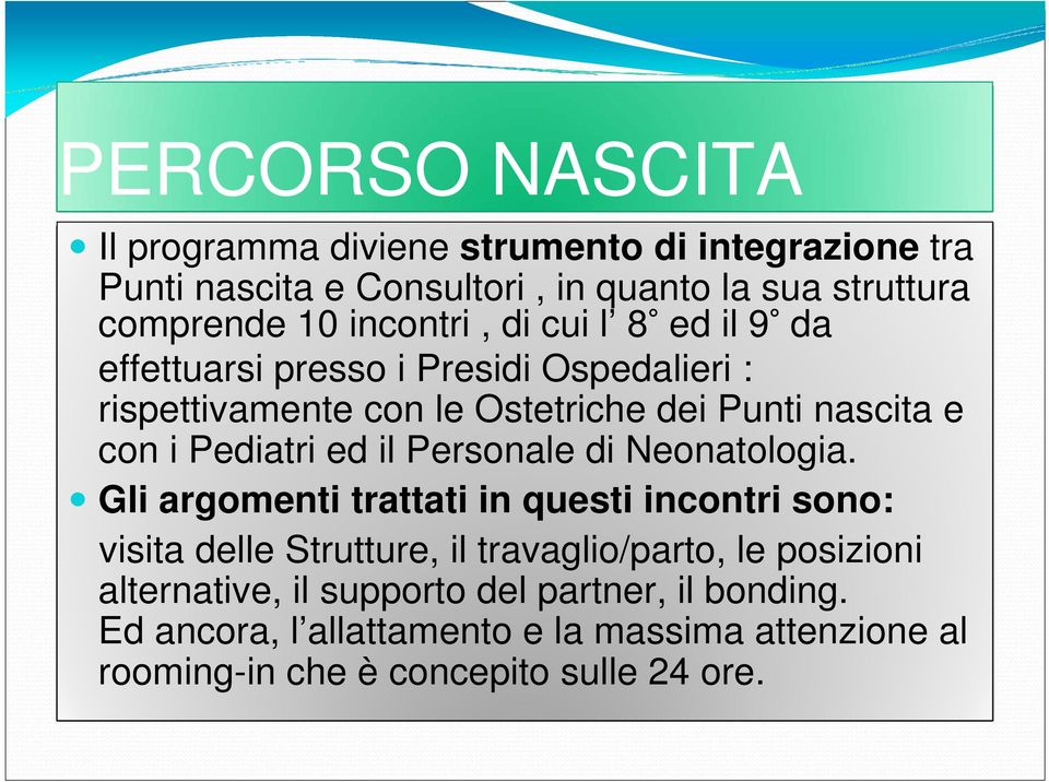 Personale di Neonatologia.