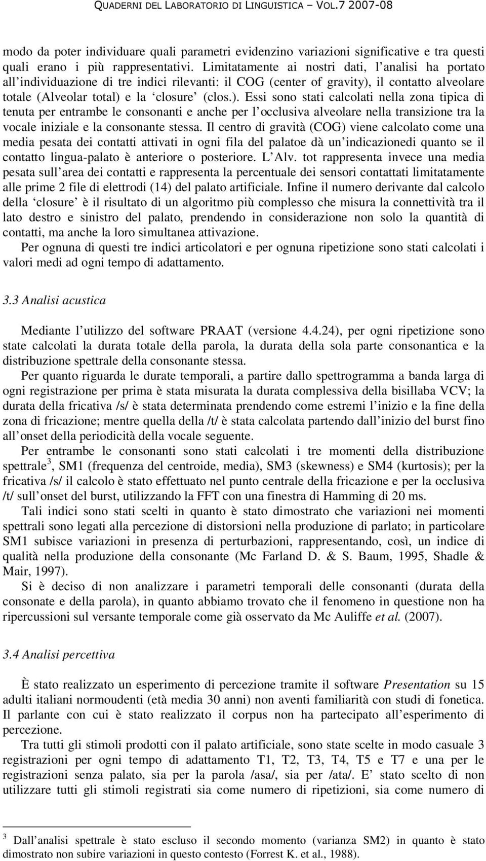 il contatto alveolare totale (Alveolar total) 