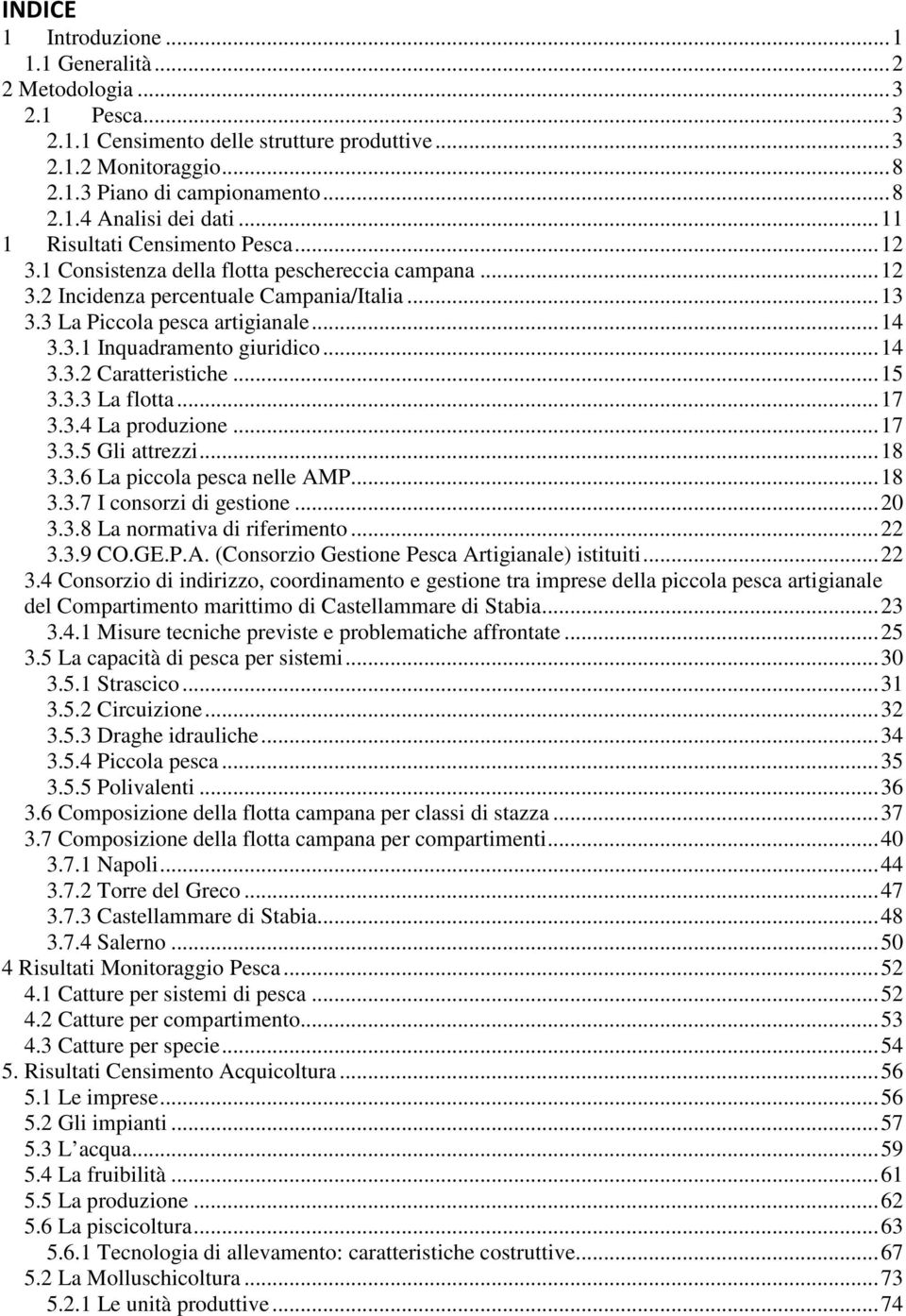 .. 14 3.3.2 Caratteristiche... 15 3.3.3 La flotta... 17 3.3.4 La produzione... 17 3.3.5 Gli attrezzi... 18 3.3.6 La piccola pesca nelle AMP... 18 3.3.7 I consorzi di gestione... 20 3.3.8 La normativa di riferimento.