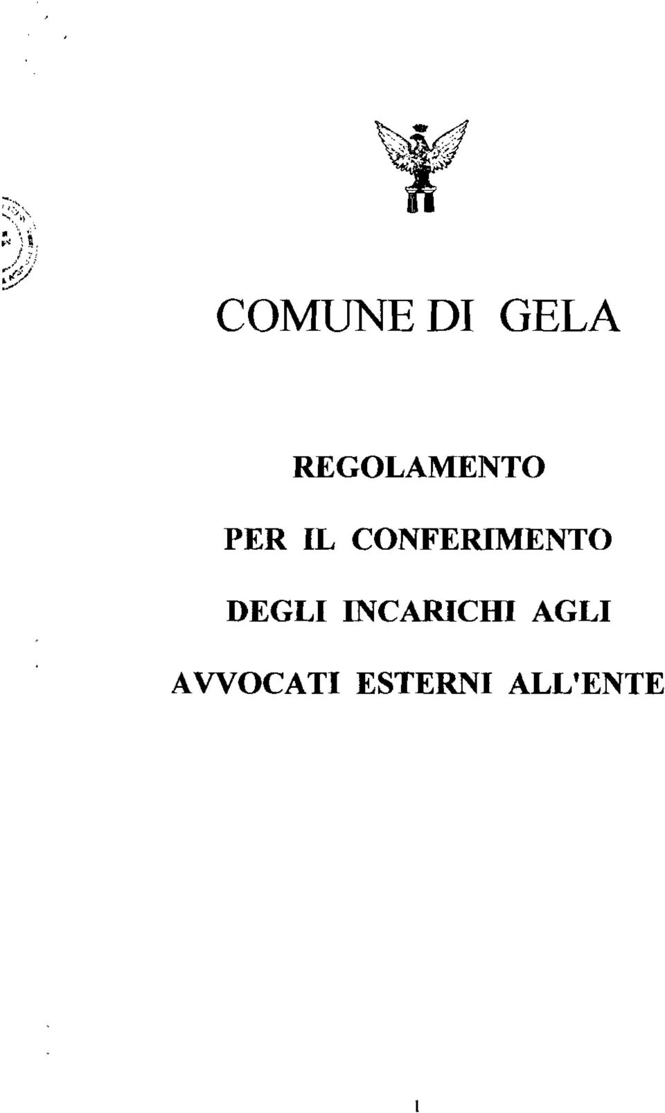 CONFERIMENTO DEGLI