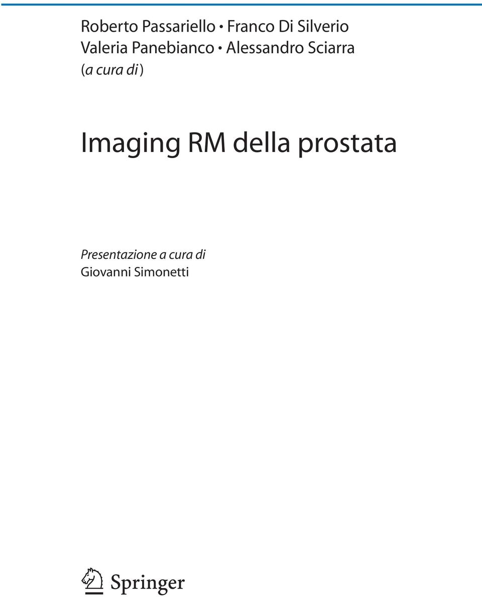 cura di) Imaging RM della prostata