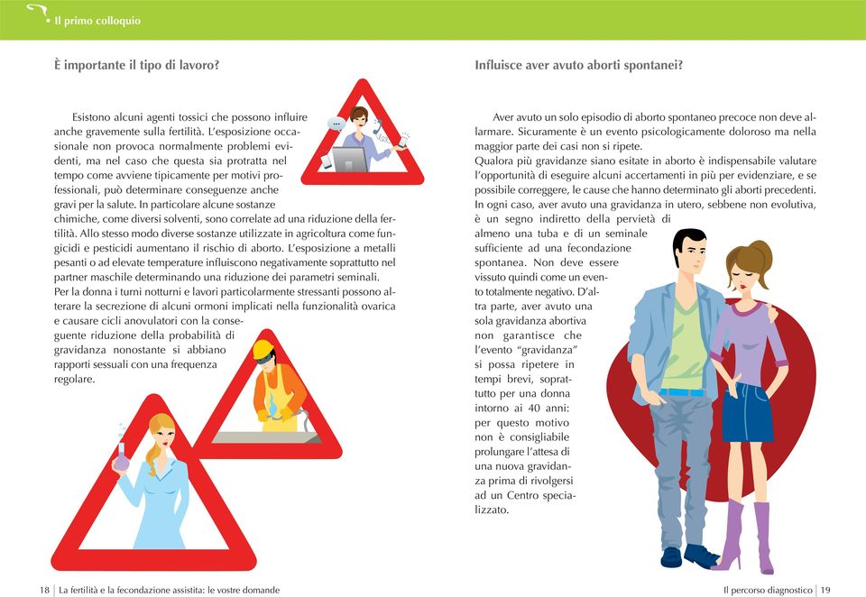 anche gravi per la salute. In particolare alcune sostanze chimiche, come diversi solventi, sono correlate ad una riduzione della fertilità.