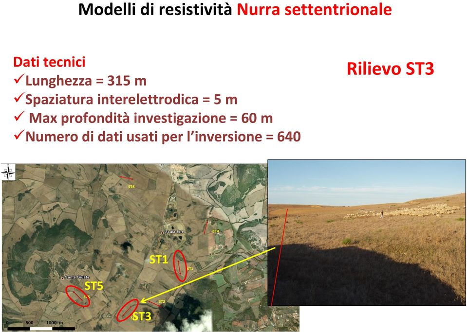 = 5 m Max profondità investigazione = 60 m Numero di