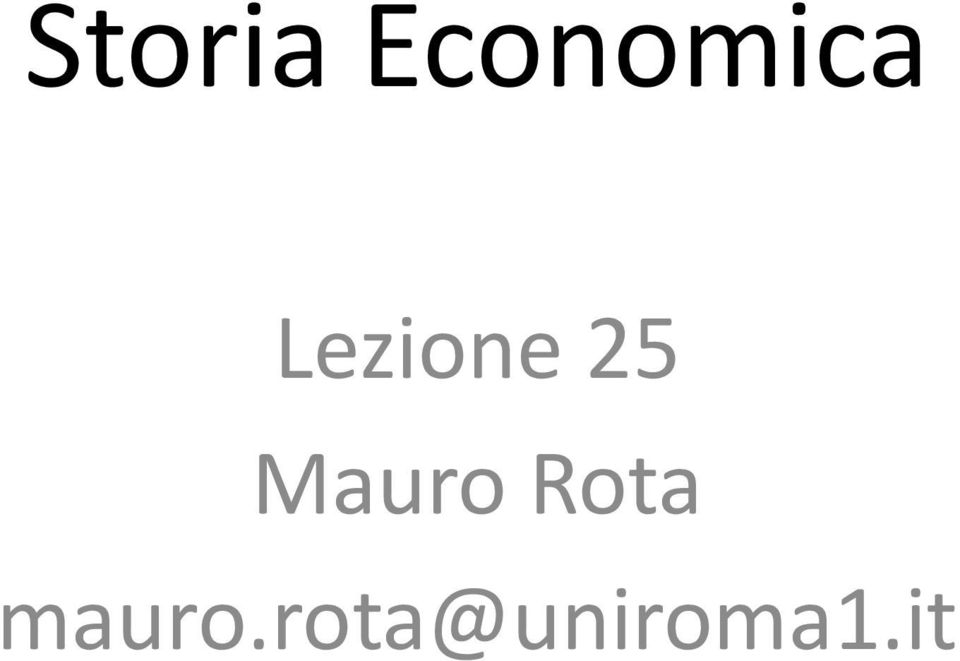 Lezione 25