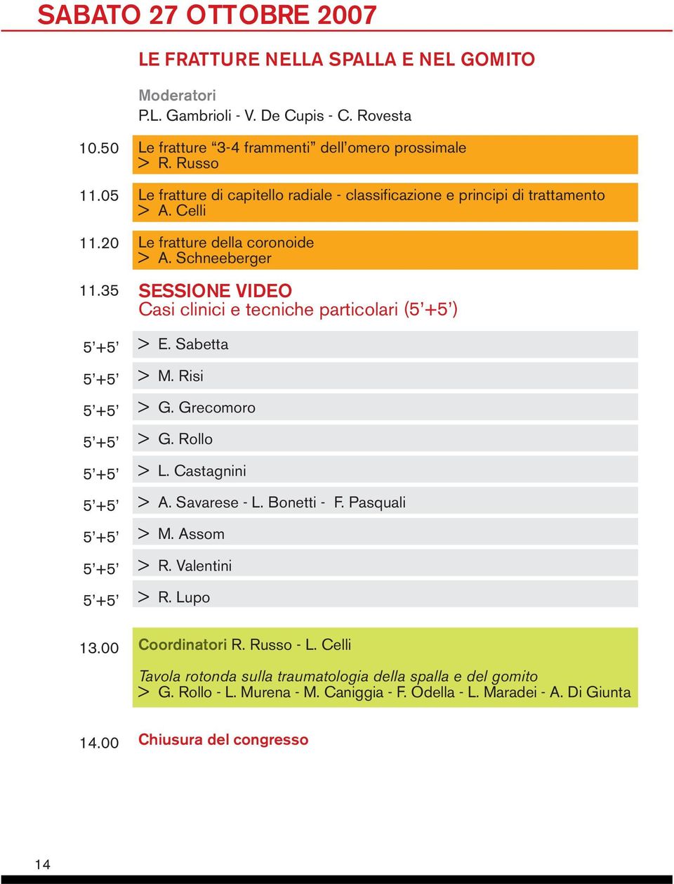 Celli Le fratture della coronoide > A. Schneeberger SESSIONE VIDEO Casi clinici e tecniche particolari () > E. Sabetta > M. Risi > G. Grecomoro > G. Rollo > L. Castagnini > A.