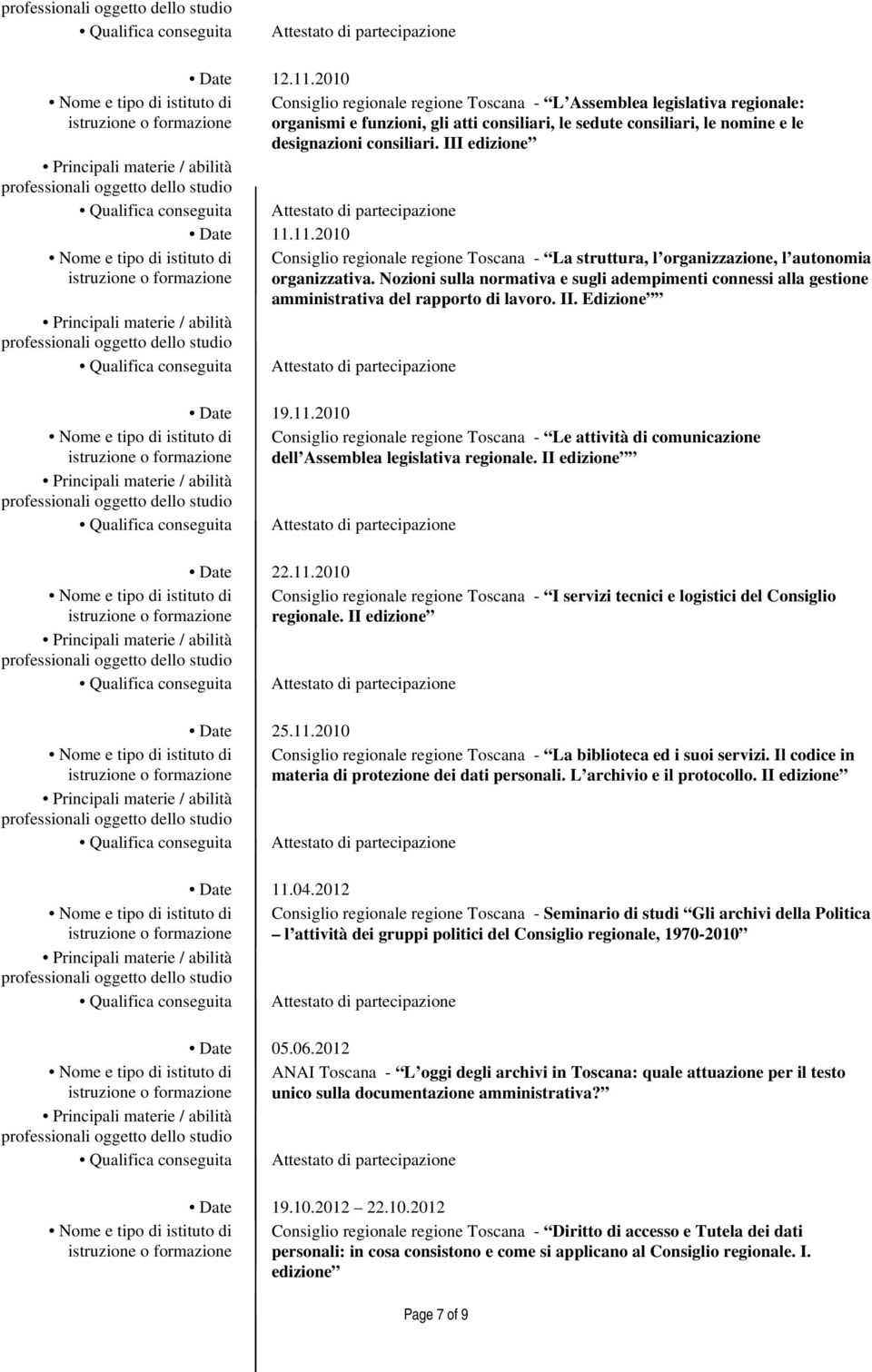 Nozioni sulla normativa e sugli adempimenti connessi alla gestione amministrativa del rapporto di. II. Edizione Date 19.11.