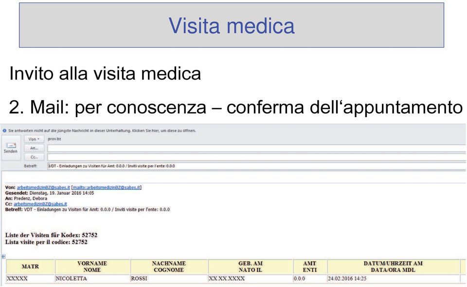 Mail: per conoscenza