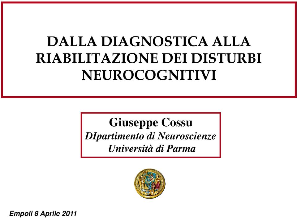 Cossu DIpartimento di Neuroscienze