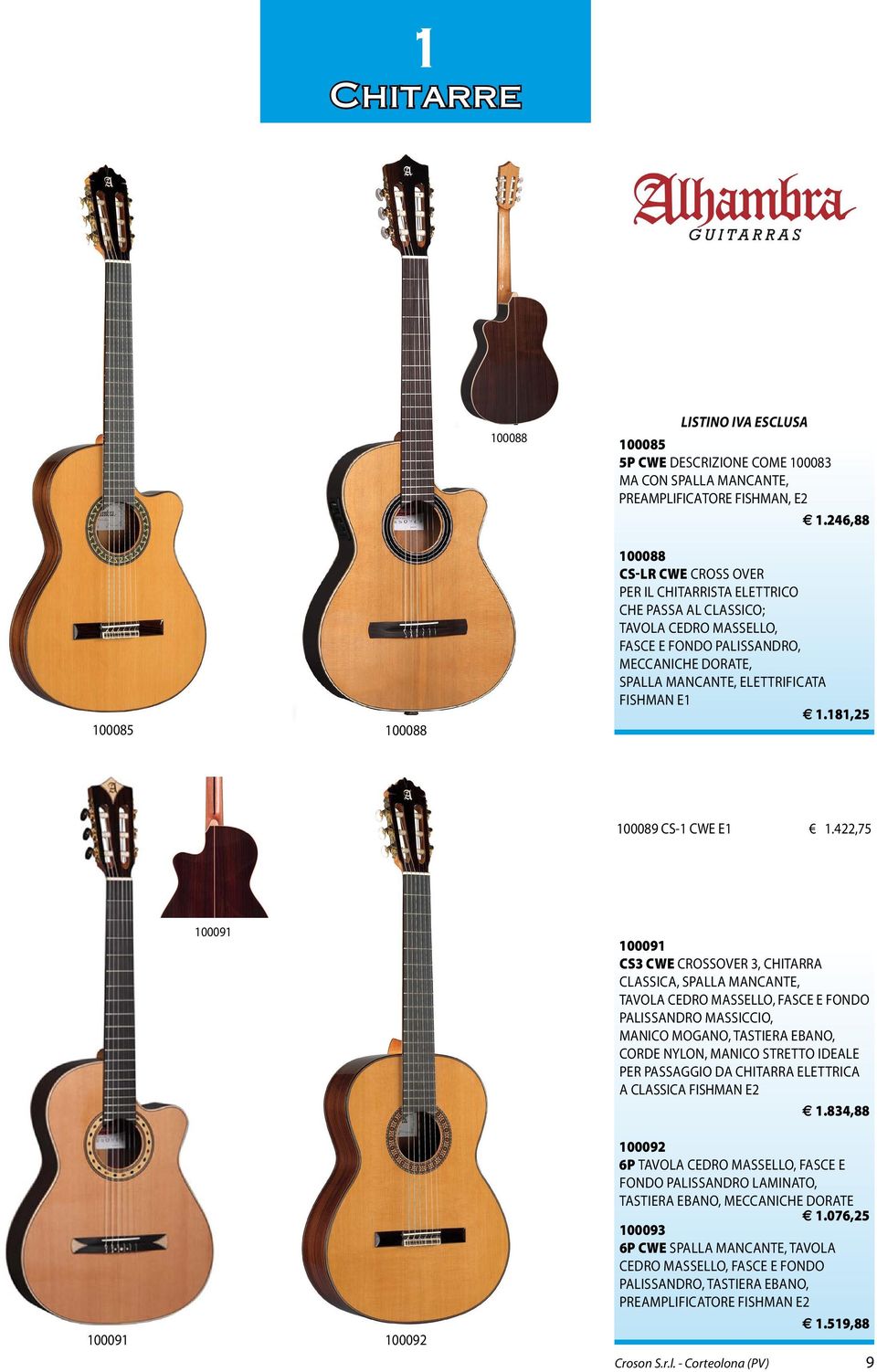 elettrificata Fishman e1 1.181,25 100089 CS-1 CWE E1 1.