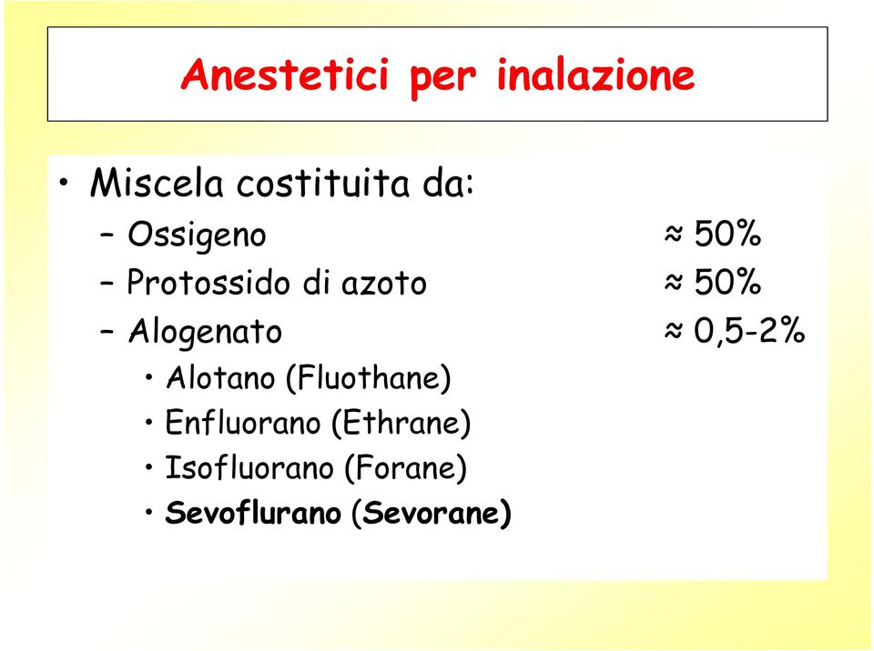 Alogenato 0,5-2% Alotano (Fluothane)