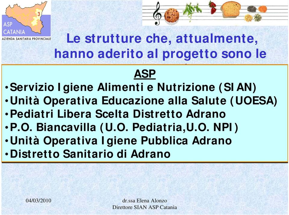 Salute (UOESA) Pediatri Libera Scelta Distretto Adrano P.O. Biancavilla (U.O. Pediatria,U.