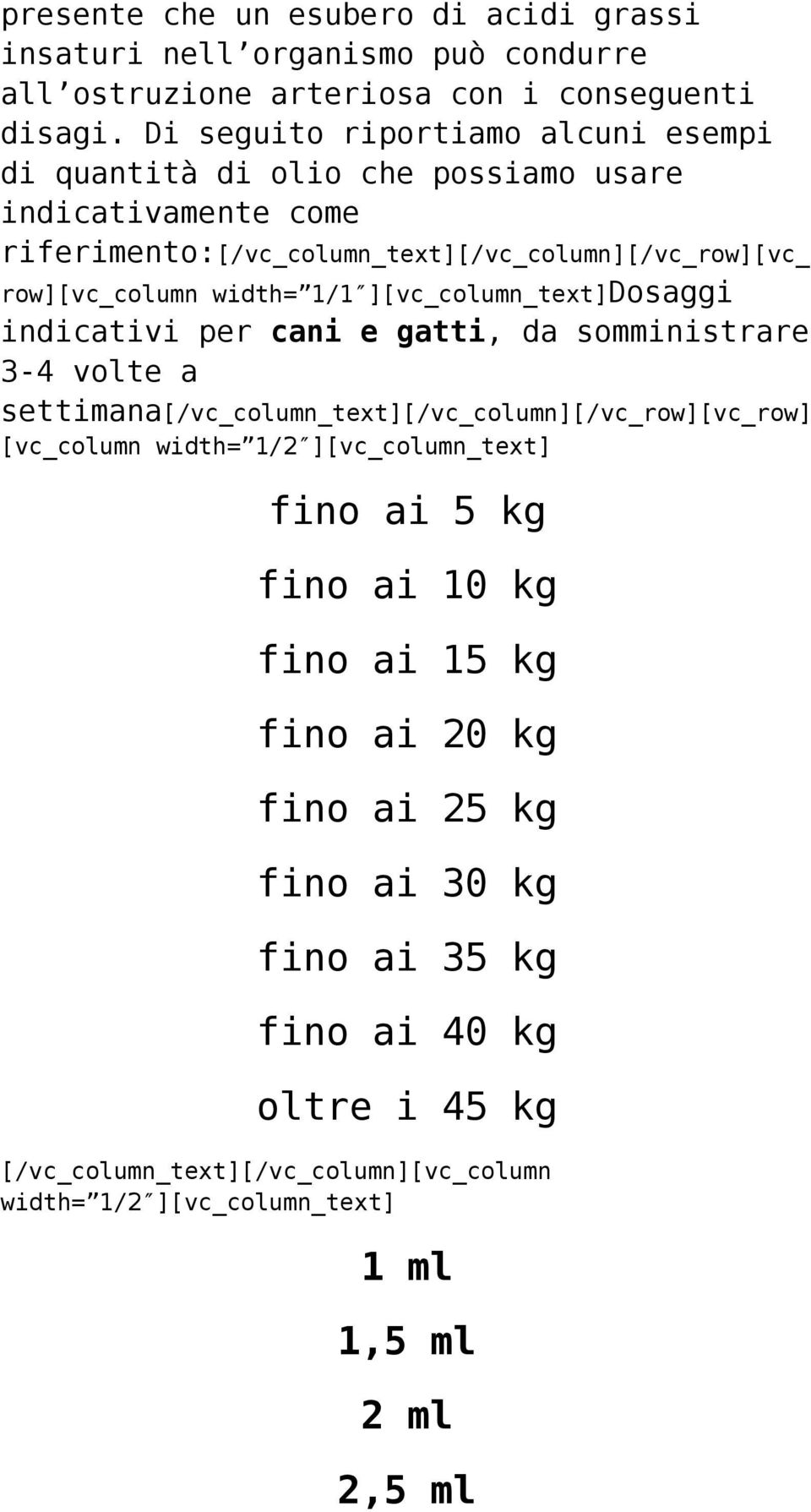1/1 ][vc_column_text]dosaggi indicativi per cani e gatti, da somministrare 3-4 volte a settimana[/vc_column_text][/vc_column][/vc_row][vc_row] [vc_column width= 1/2