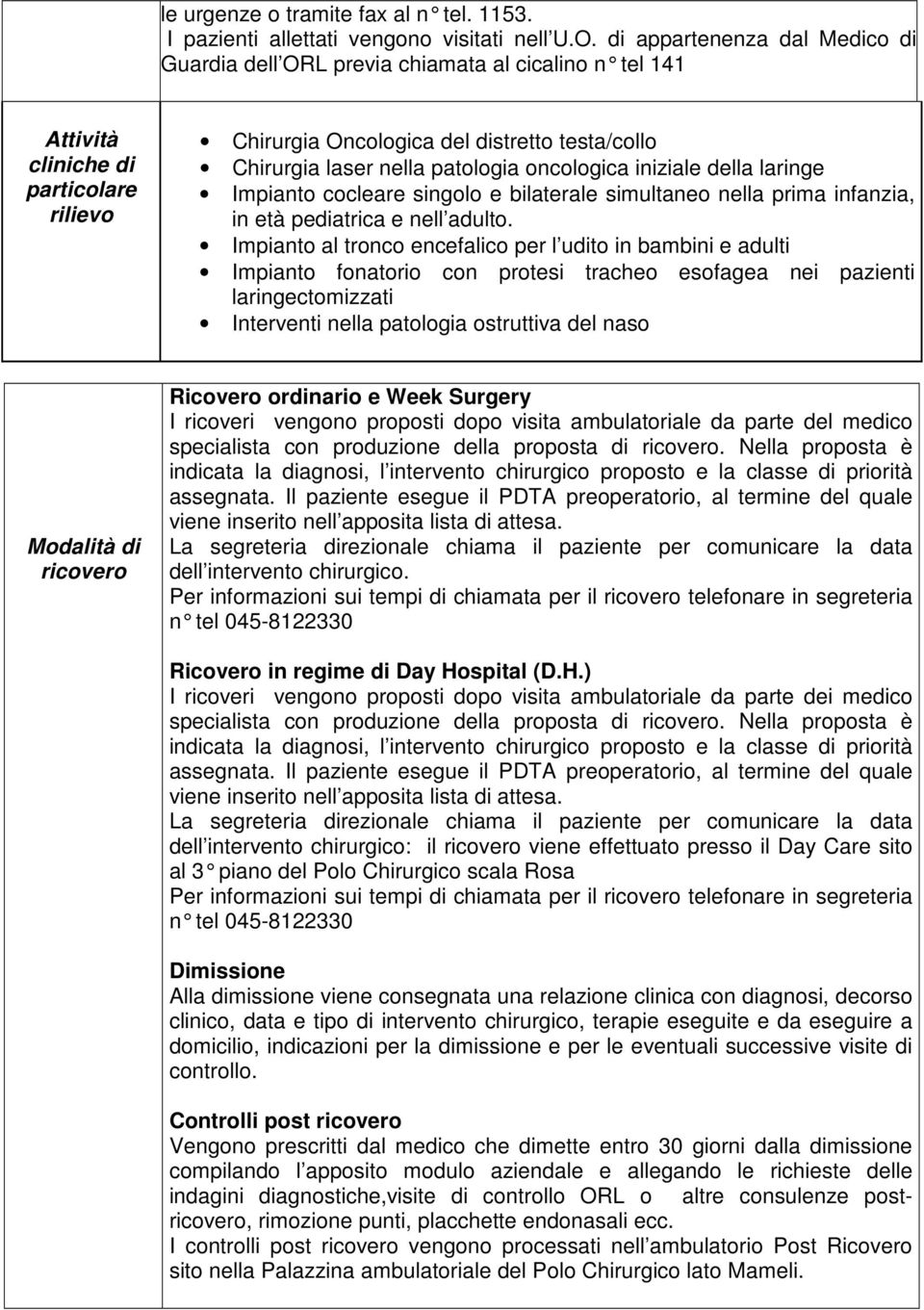 patologia oncologica iniziale della laringe Impianto cocleare singolo e bilaterale simultaneo nella prima infanzia, in età pediatrica e nell adulto.